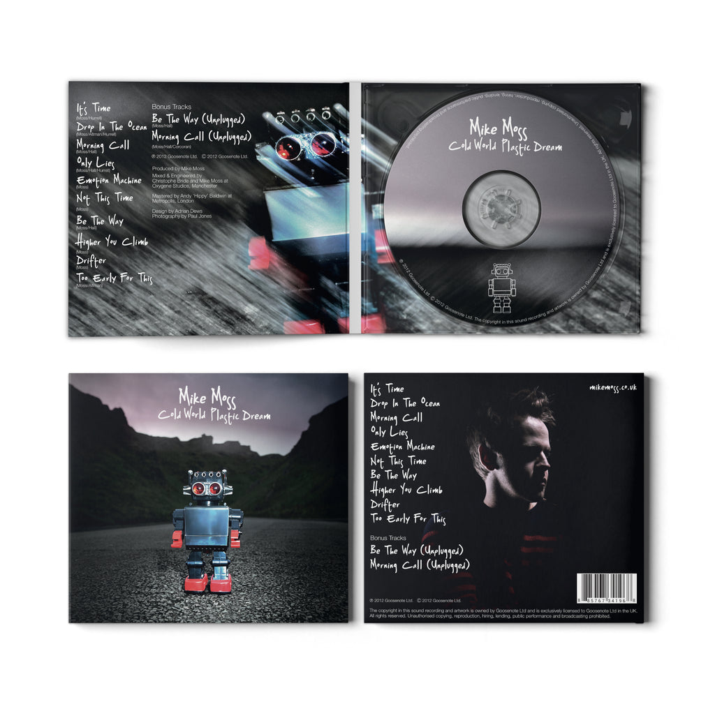 Mike Moss Cold World Plastic Dream CD inside artwork and disc