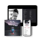 Cold World Plastic Dream by Mike Moss digital download shown on phone and tablet with album cover artwork
