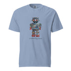 Mike Moss Cold World Plastic Dream robot Bert t shirt washed denim front