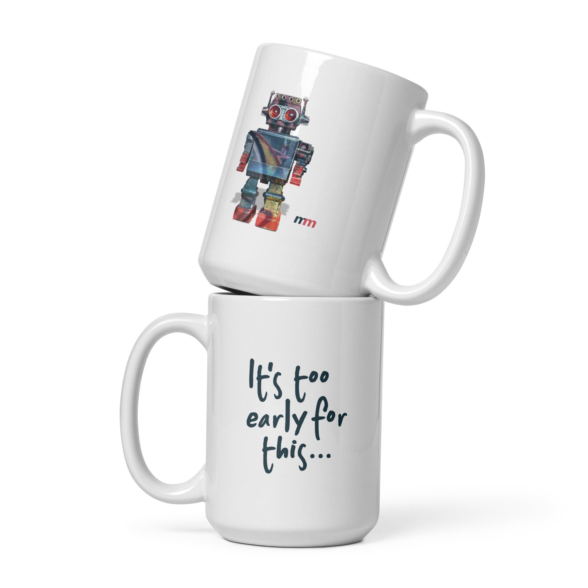 Mike Moss Cold World Plastic Dream robot Groo white mug