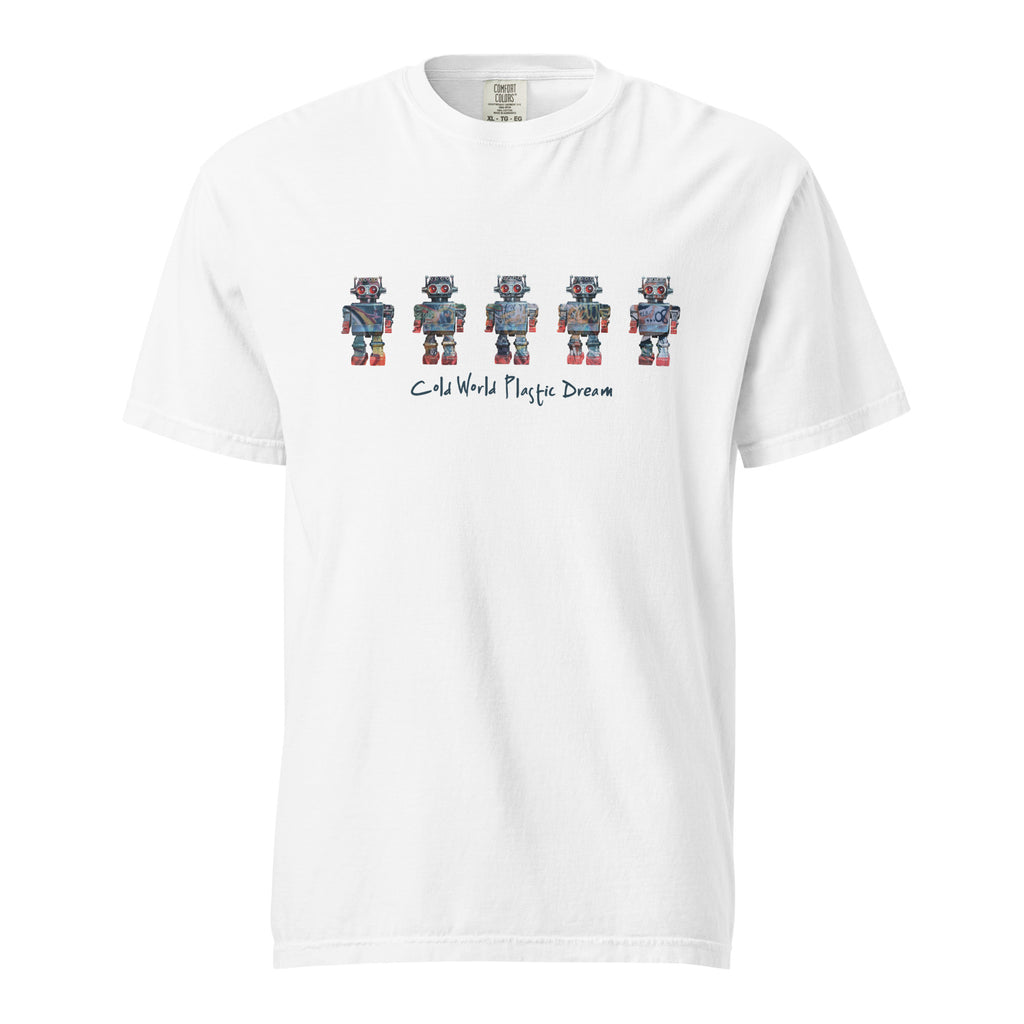 Mike Moss Cold World Plastic Dream Robot Series t shirt white front