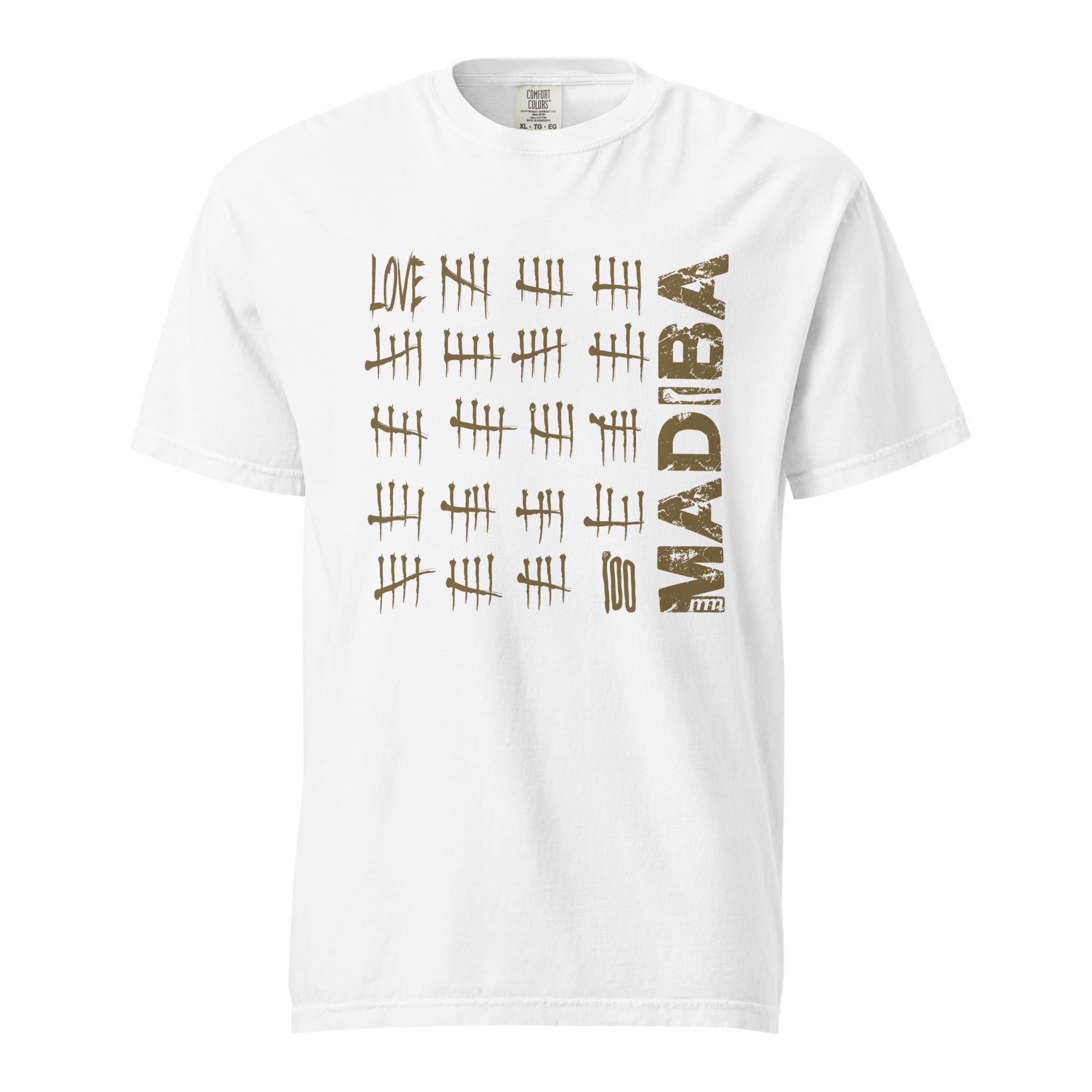 Mike Moss Madiba t shirt white front graphic